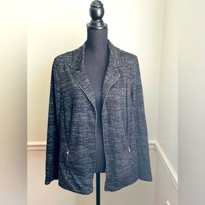 Avenue Grey Zipper Front Lined Blazer Jacket Plus Size 18/20